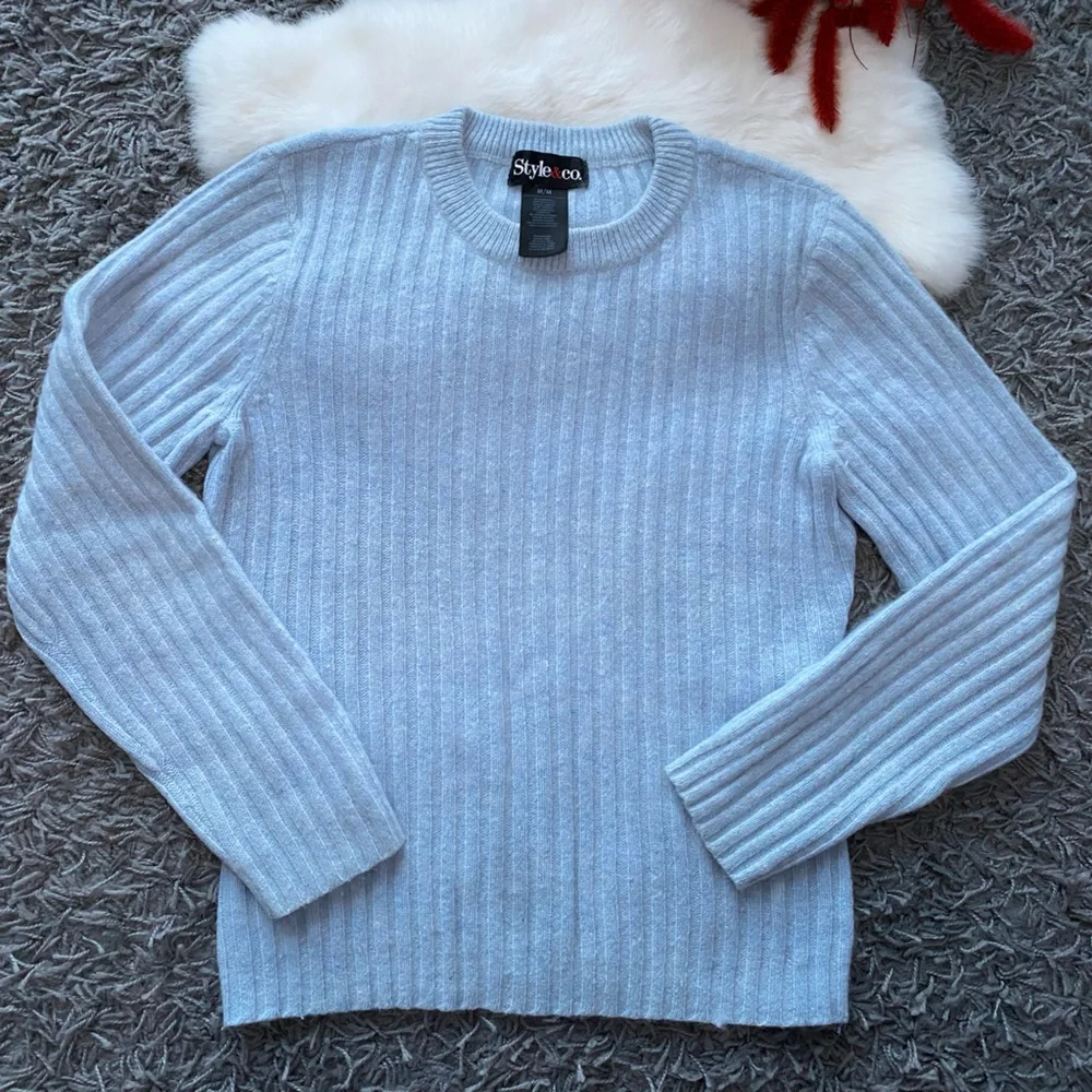 Style & Co. Angora/Wool Ribbed Sweater - Picture 1 of 6